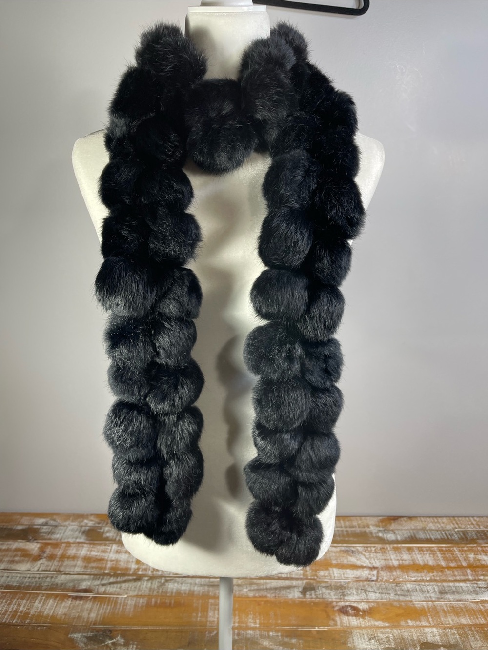 Cajon Real Rabbit Fur Wrap/Scarf - Picture 2 of 8